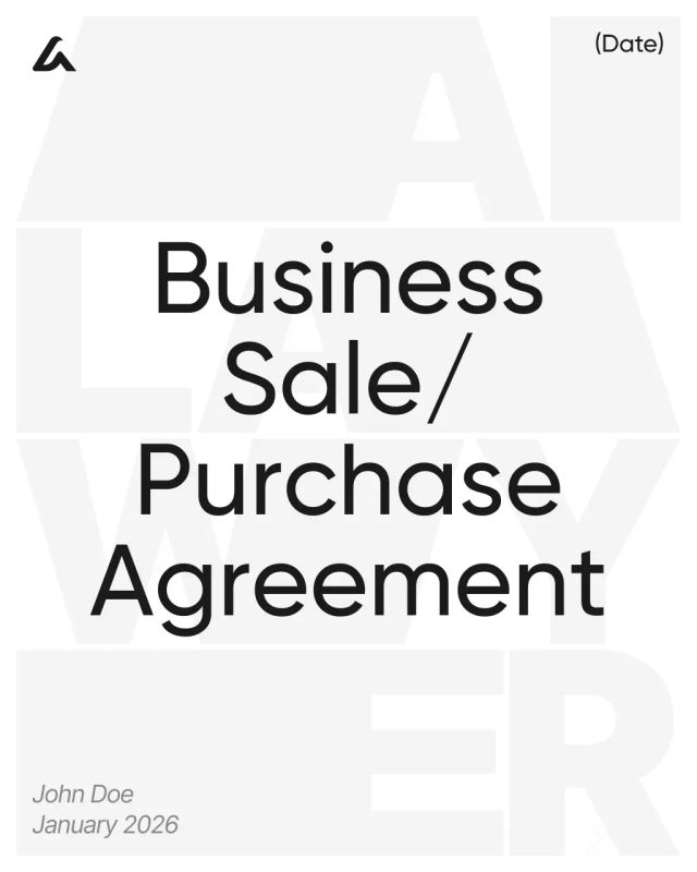 Business Sale/Purchase Agreement Template