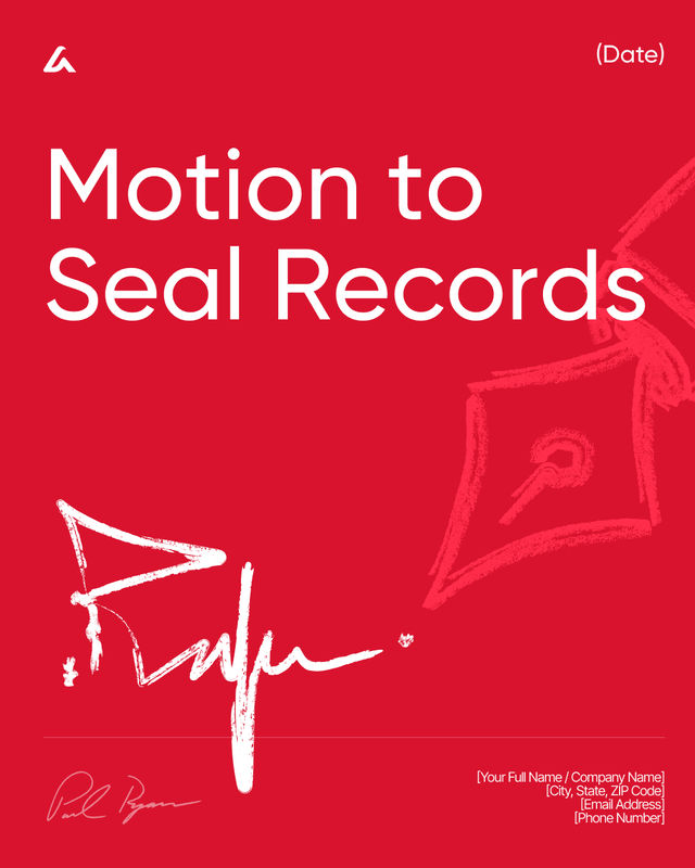 Motion to Seal Records Template: Confidential Filing Request