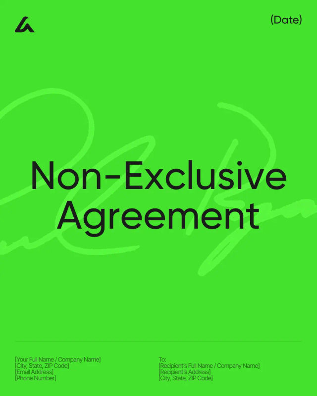 Non-Exclusive Agreement Template