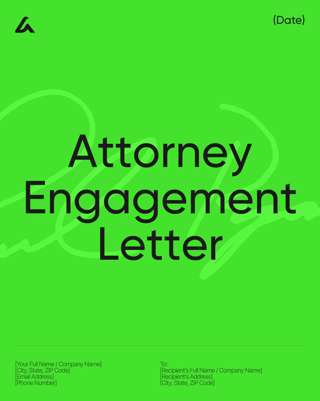 Attorney Engagement Letter Template: Legal Scope and Fees