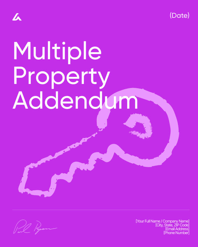 Multiple Property Addendum Template: Property List Terms