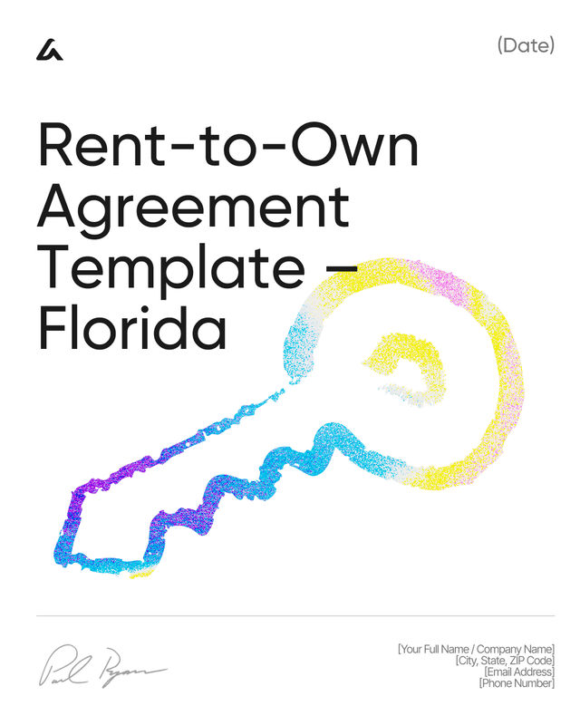 Rent-to-Own Agreement: Payments, Purchase Template – Florida