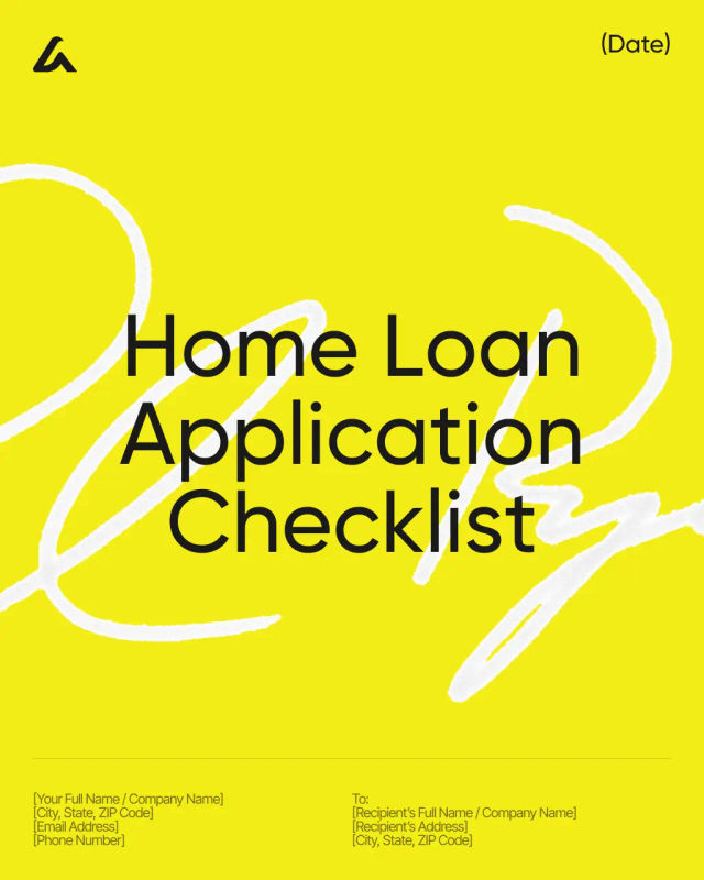Home Loan Application Checklist Template