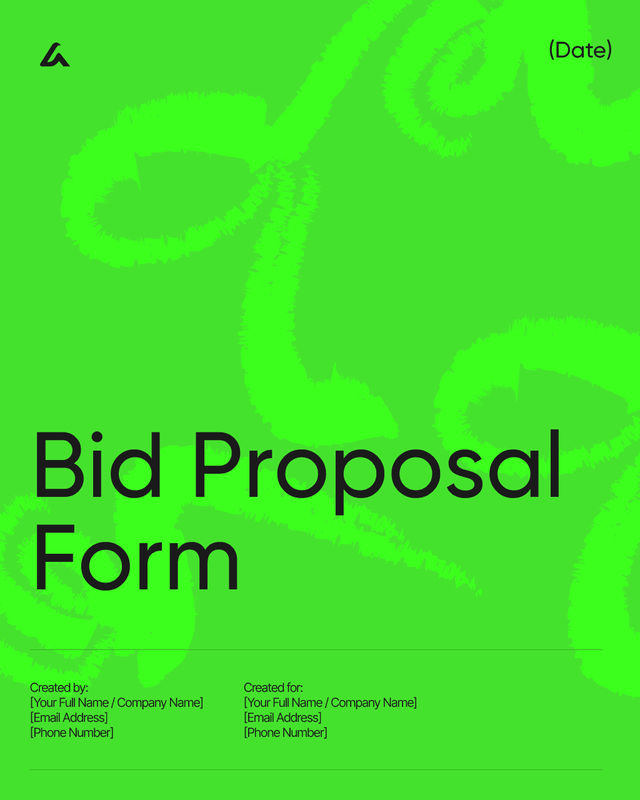 Bid Proposal Form Template