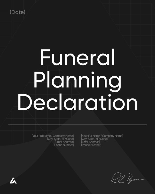 Funeral Planning Declaration Template: Final Wishes Guide