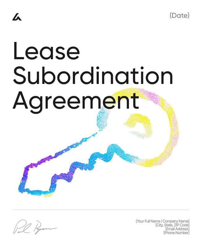 Lease Subordination Agreement Template: Mortgage Priority