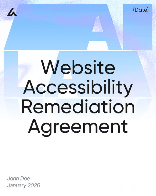 Website Accessibility Remediation Agreement Template
