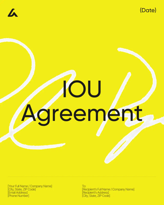 IOU Agreement Template: Debt Acknowledgment & Repayment