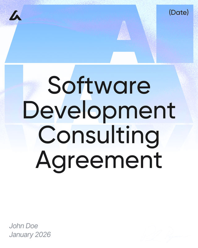 Software Development Consulting Agreement Template: Terms