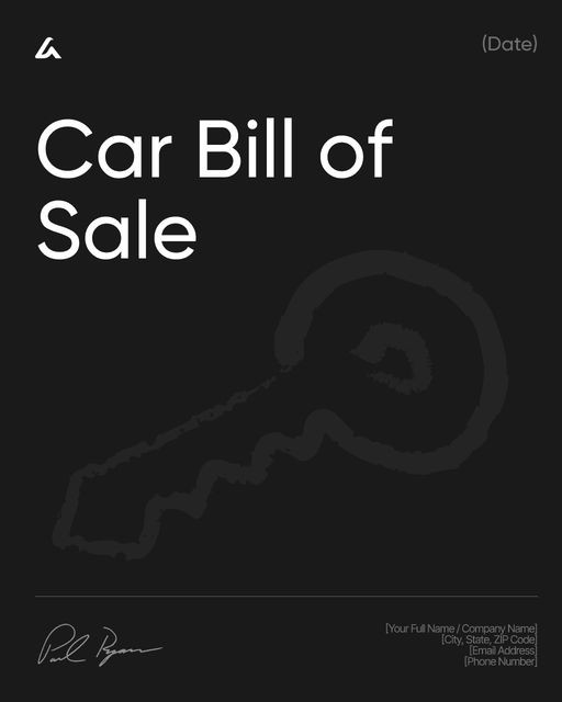 Car Bill of Sale Template