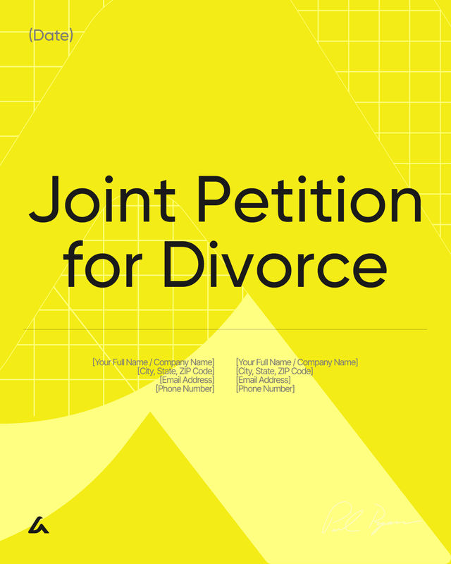 Joint Petition for Divorce Template: Filing, Approval Process