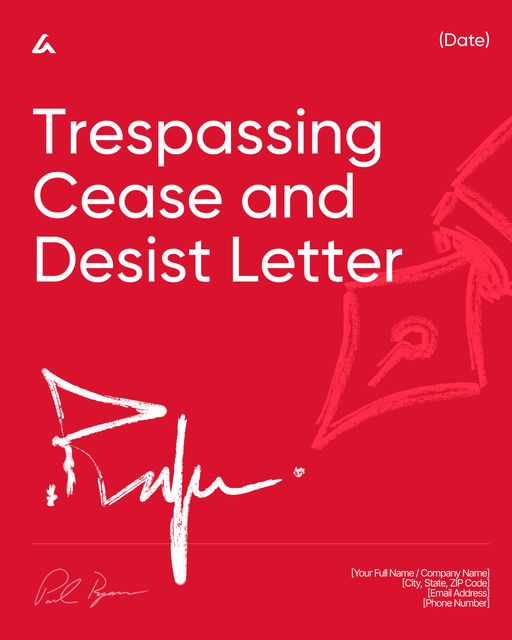 Trespassing Cease and Desist Letter