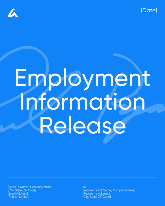 Employment Information Release Template: Consent and Access