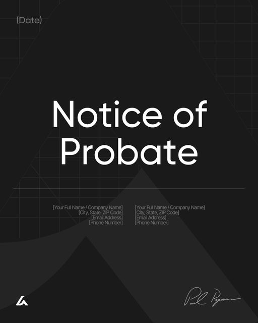 Notice of Probate