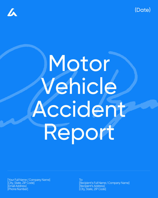 Motor Vehicle Accident Report Template: Crash & Liability