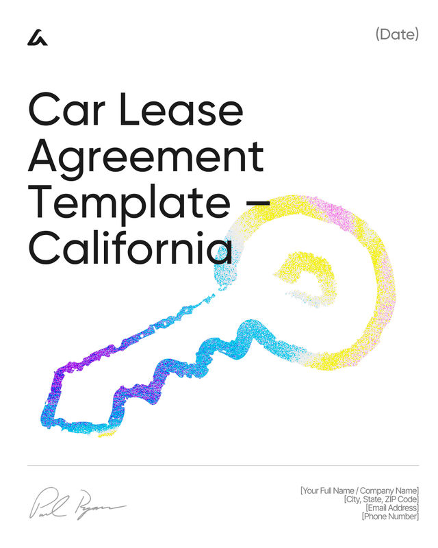 Car Lease Agreement: Payments, Lease Term Template – California