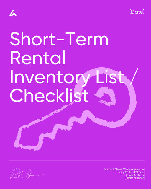 Short-Term Rental Inventory List / Checklist 