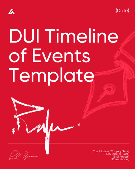 DUI Timeline of Events Template