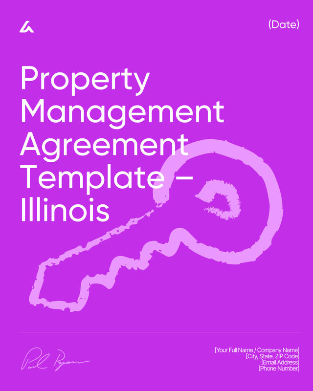 Property Management Agreement: Duties, Fees Template – Illinois