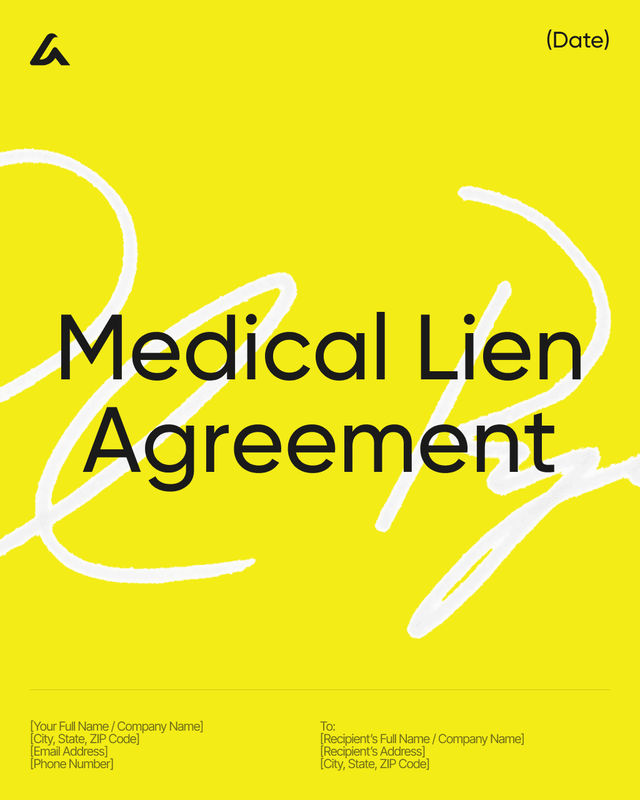 Medical Lien Agreement Template: Treatment Payment Terms