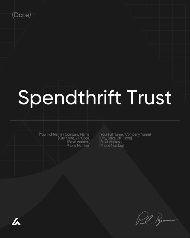 Spendthrift Trust Template: Trustee Control and Protection