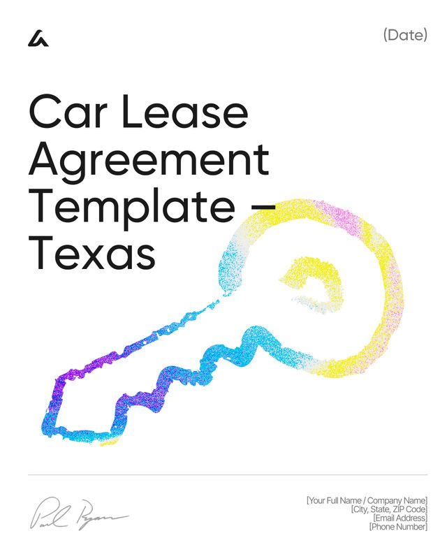 Car Lease Agreement: Payments, Lease Term Template – Texas