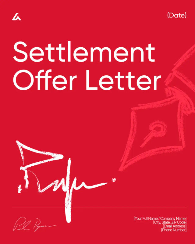 Settlement Offer Letter Template