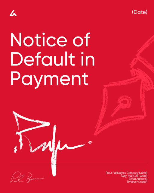 Notice of Default in Payment