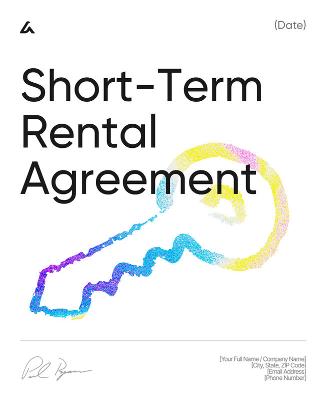 Short-Term Rental Agreement Template: Dates, Fees & House Rules