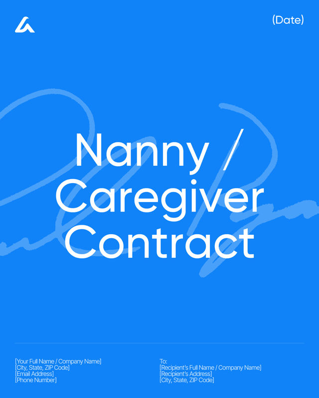 Nanny / Caregiver Contract Template