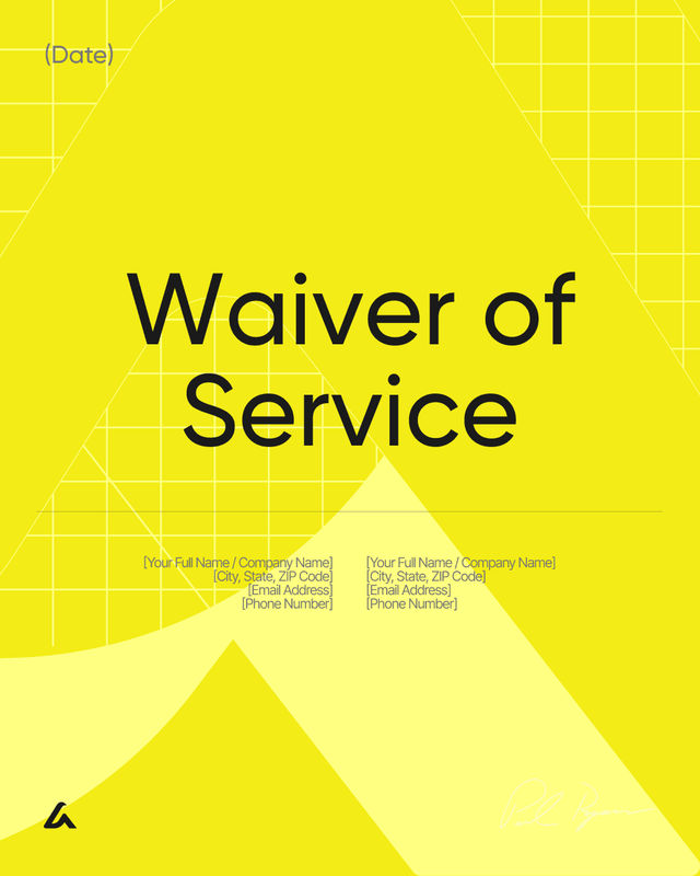 Waiver of Service Template: Court Notice Acknowledgment