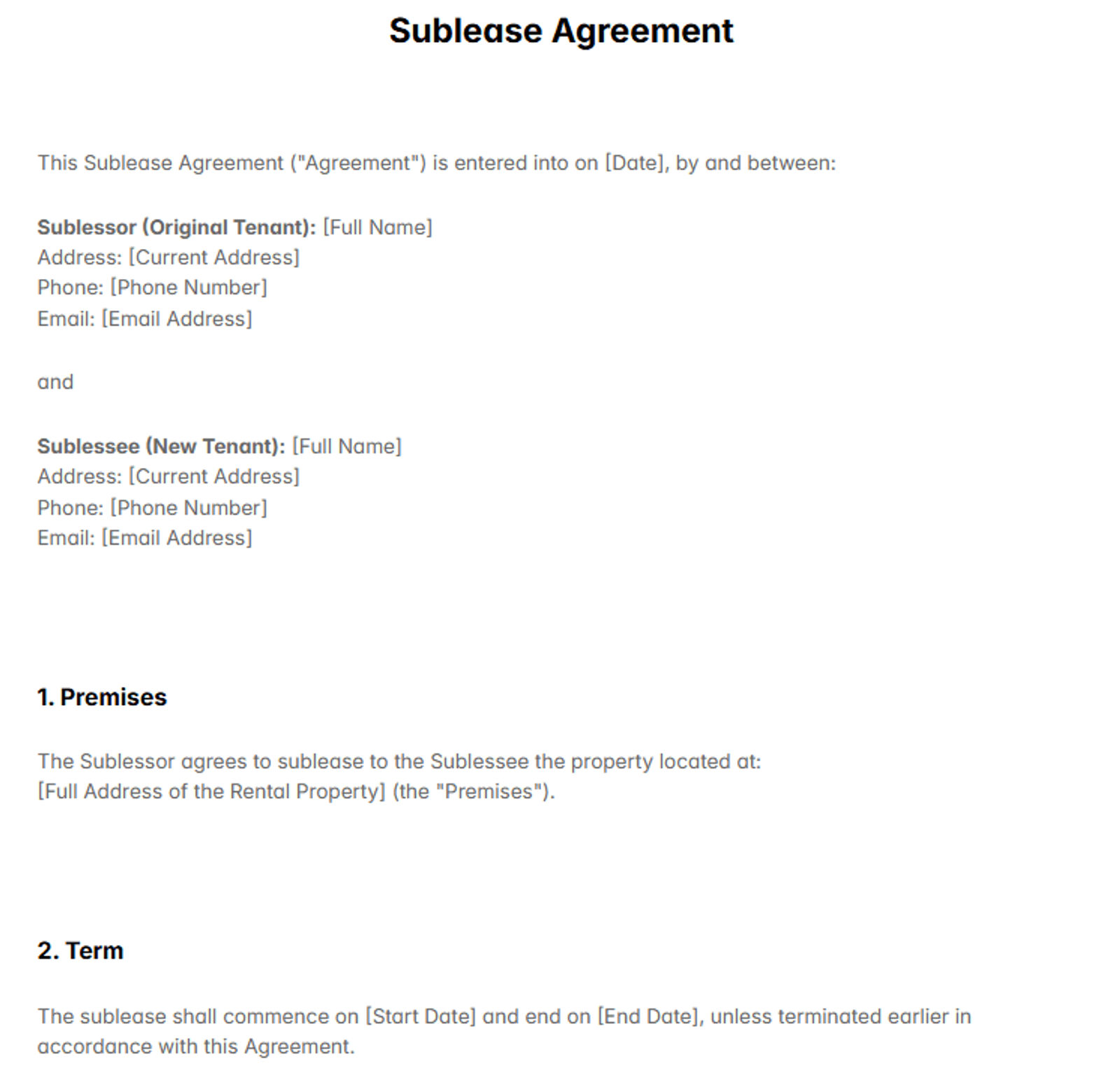 Sublease Agreement Template: Free 2026 Guide to Protect Rights