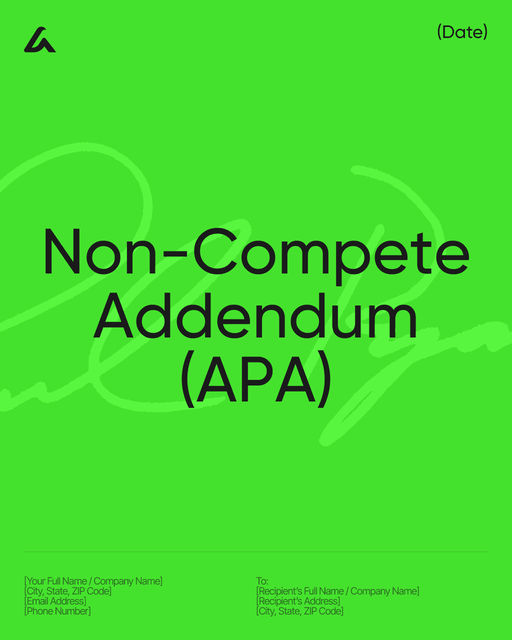 Non-Compete Addendum (APA)