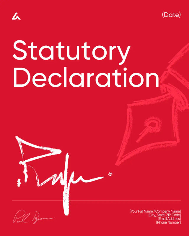 Statutory Declaration Template