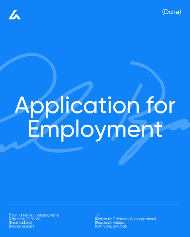Employment Application Template: Work History & Consent