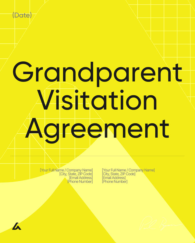 Grandparent Visitation Agreement Template