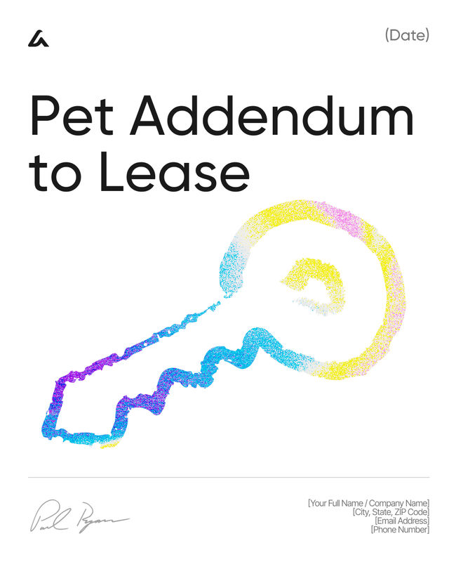 Pet Addendum to Lease Template
