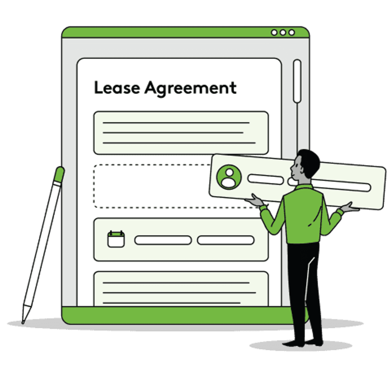 Sample eviction notice document in a landlord-tenant dispute