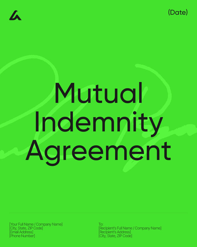 Mutual Indemnity Agreement Template