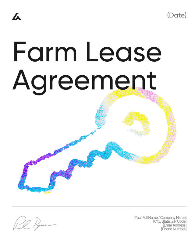 Farm Lease Agreement Template: Rent, Crops and Equipment