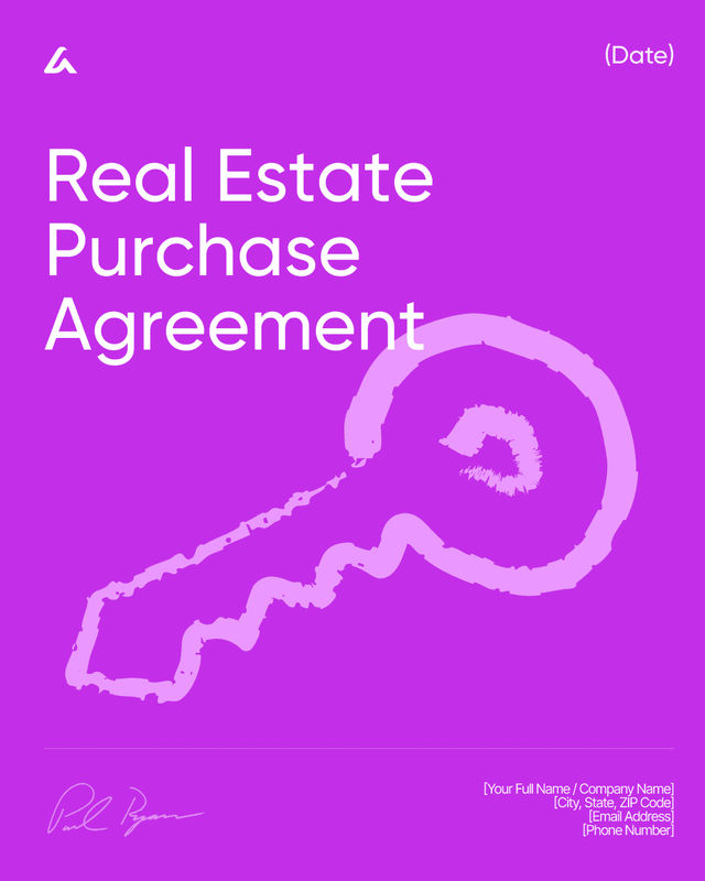Real Estate Purchase Agreement Template: Price & Closing Terms