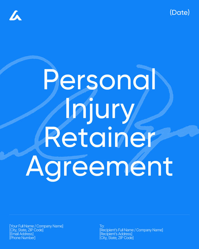 Personal Injury Retainer Agreement Template: Fees & Scope