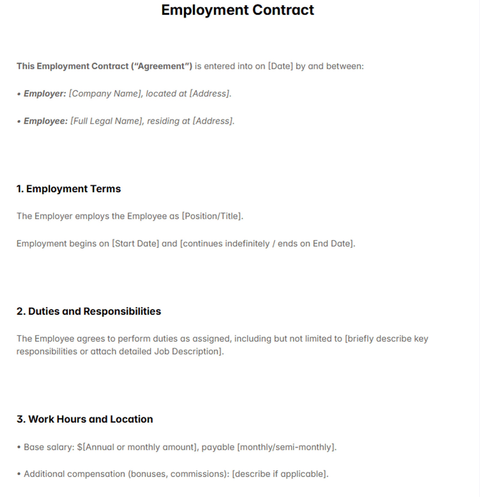 Employment Contract Guide: When to Use, Terms & Legal Effect