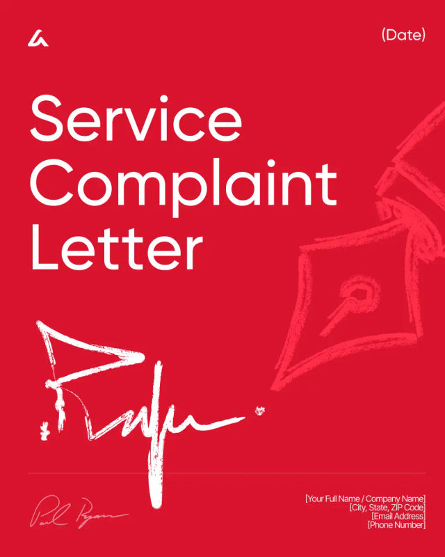 Service Complaint Letter Template