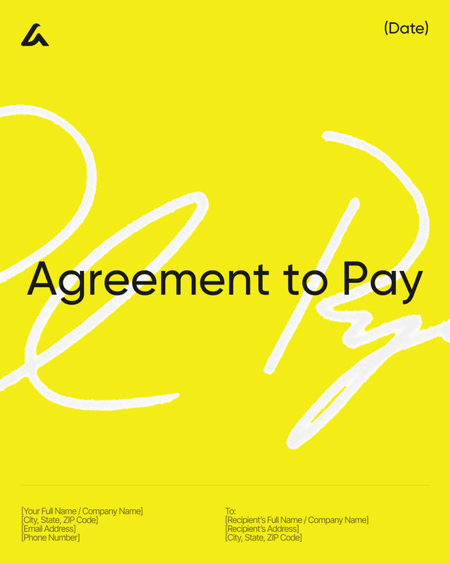 Agreement to Pay Template: Payment Terms, Schedule & Late Fees