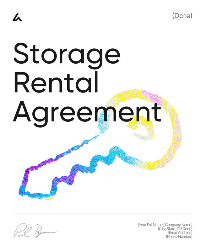 Storage Rental Agreement Template: Rent, Access and Fees
