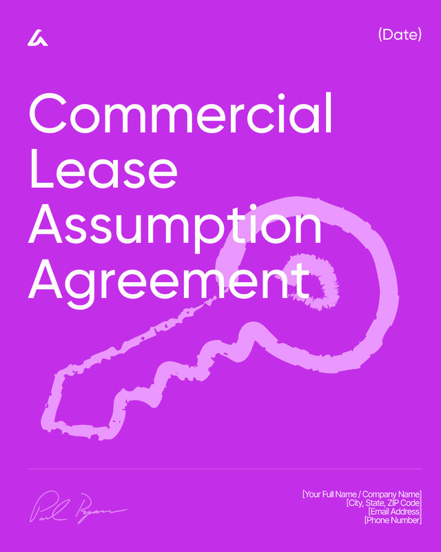 Commercial Lease Assumption Agreement Template