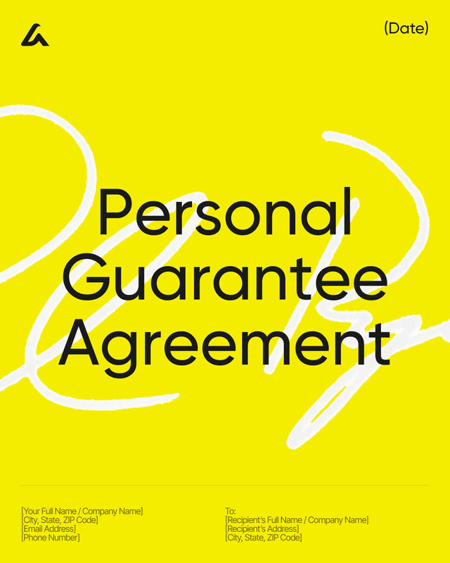 Personal Guarantee Agreement Template: Terms & Liability