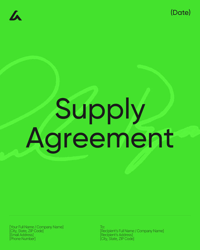 Supply Agreement Template: Pricing, Delivery & Quality Terms