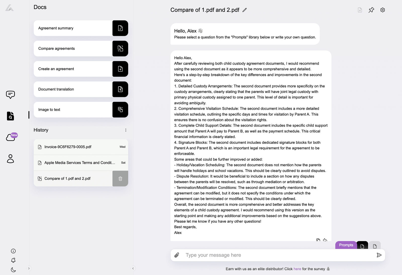 "AI Lawyer providing recent case law relevant to a custody battle query.